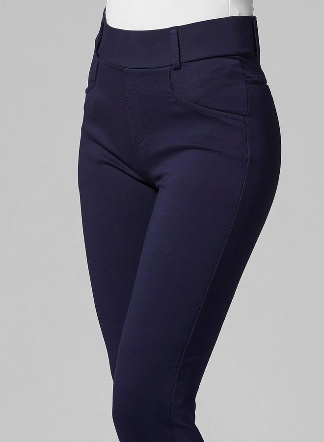 Conceited Navy Dress Pants Women - Wear to Work Pants Women - Womens Dress Pants - Slacks - Business Casual Office - Navy Blue - Large - Image 5